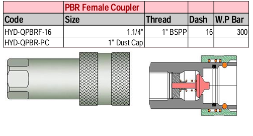 PRB COUPLINGS - FEMALE