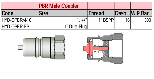 PBR COUPLINGS - MALE
