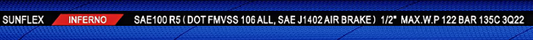 SUNFLEX INFERNO R5 HIGH TEMPERATURE HOSE - 45M ROLL