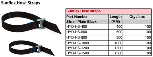 SUNFLEX HOSE STRAPS - 50 Per Box