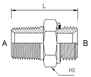 Adaptor - BSPT Male - Metric Light Male
