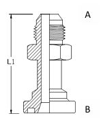 Adaptor - SAE Flange - JIC Male x SAE CD 62 Flange