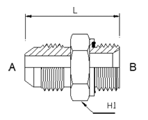 Adaptor - JIC Male - Metric Heavy Male