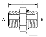 Adaptor - Metric Light Male - ORFS Male